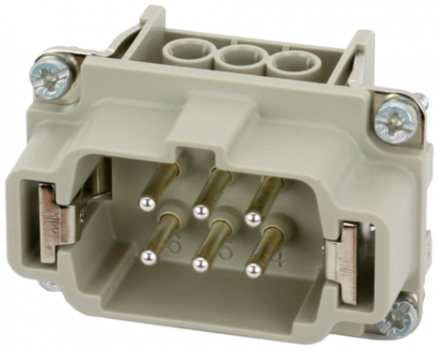 HEAVY DUTY - MURR - 70MH-ES006-DS03020, B6 MALE 6 POLE SCREW 500V 16A