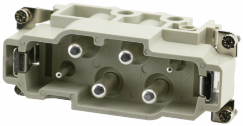 HEAVY DUTY - MURR - 70MH-ES4U2-FS04000, B16 MALE 4+2-POLE, SCREW T, 830/400 V, 80/16 A