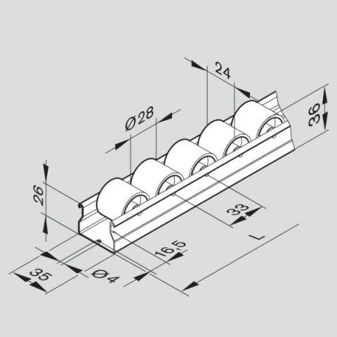 ROLE - REXROTH - 3842993321, SECTIUNE CU ROLE D28