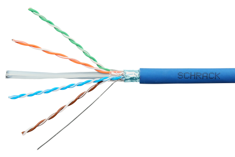 CABLURI - SCHRACK - CABLU F/UTP CAT.6, 450 MHZ, 4X2XAWG24/1, LS0H, DCA, ALBASTRU
