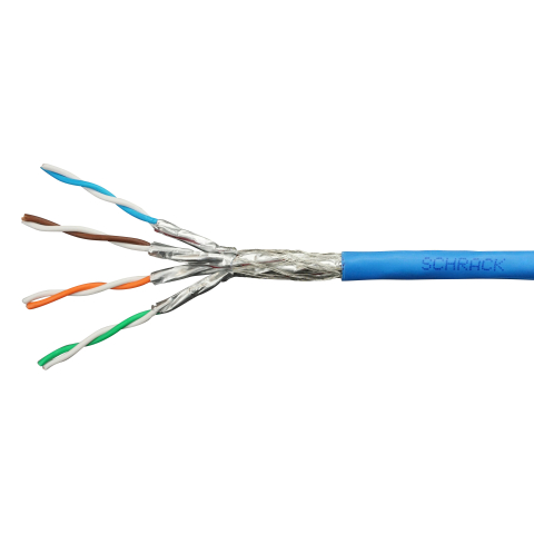 CABLURI - SCHRACK - CABLU S/FTP CAT.7, 4X2XAWG23/1,1.000MHZ,LS0H,DCA,30%,ALBASTR