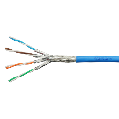 CABLURI - SCHRACK - CABLU S/FTP CAT.7, 4X2XAWG23/1,1.000MHZ,LS0H,DCA,40%,ALBASTR