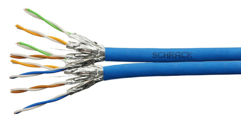 CABLURI - SCHRACK - CABLU U/FTP CAT.6A,2X(4X2XAWG23/1),500MHZ,LS0H,DCA,ALBASTRU