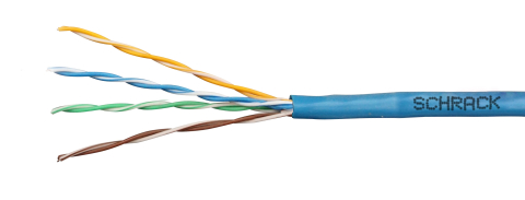 CABLURI - SCHRACK - CABLU U/UTP CAT.6, 4X2XAWG24/1, 300MHZ, LS0H, B2CA ALBASTRU