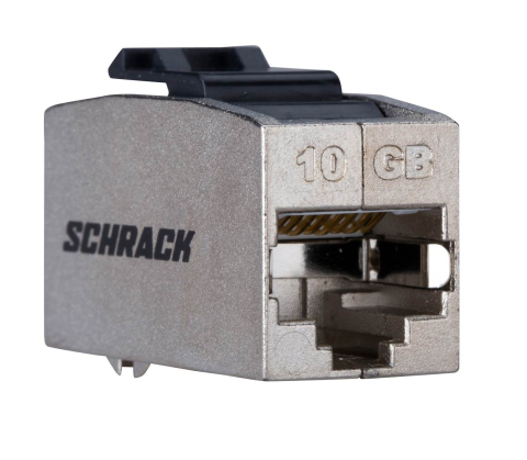 RACK - SCHRACK - MODUL CUPLA RJ45-RJ45, ECRANAT, CLASS EA 10 GB, TOOLLESS