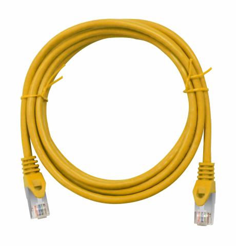 PATCHCABLU - SCHRACK - PATCHCABLU C6A RJ45G 10GB, LS0H, ECRANAT, GALBEN, 0,5M