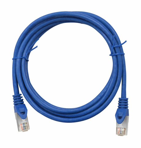 PATCHCABLU - SCHRACK - PATCHCABLU CAT.6 ECRANAT RJ45 ALBASTRU 2M