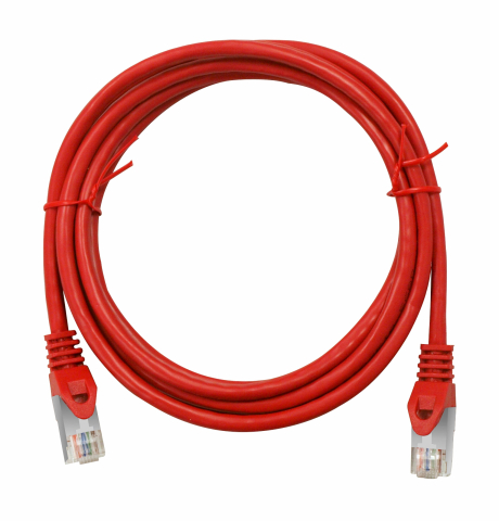 PATCHCABLU - SCHRACK - PATCHCABLU CAT.6 ECRANAT RJ45 ROSU 2M