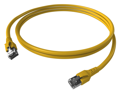 RETELISTICA - SCHRACK - PATCHCABLU CAT.6A/10GB ECRANAT RJ45,LS0H,GALBEN 3M