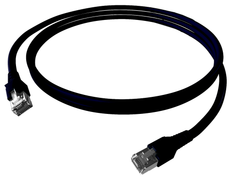 RETELISTICA - SCHRACK - PATCHCABLU CAT.6A/10GB ECRANAT RJ45,LS0H,NEGRU 1M
