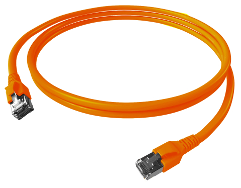 RETELISTICA - SCHRACK - PATCHCABLU CAT.6A/10GB ECRANAT RJ45,LS0H,ORANGE 5M