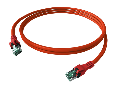 RETELISTICA - SCHRACK - PATCHCABLU CAT.6A PUSH PULL ECRANAT RJ45 ROSU ,LS0H, 3M