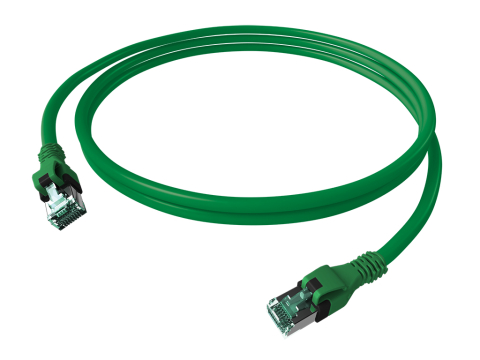RETELISTICA - SCHRACK - PATCHCABLU CAT.6A PUSH PULL ECRANAT RJ45 VERDE ,LS0H, 2M