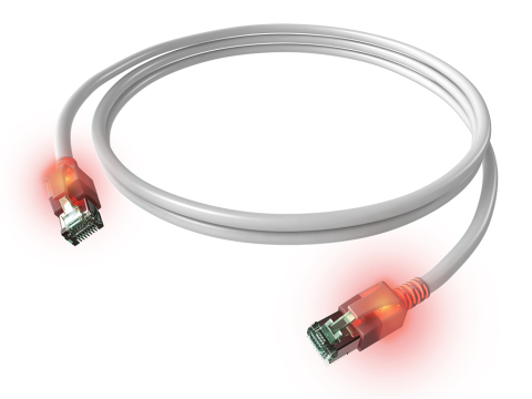 PATCHCABLU - SCHRACK - PATCHCABLU CAT6A CU LED ECRANAT RJ45 ALB 10GB 5M