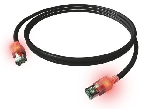 PATCHCABLU - SCHRACK - PATCHCABLU CAT6A CU LED ECRANAT RJ45 NEGRU 10GB 1M