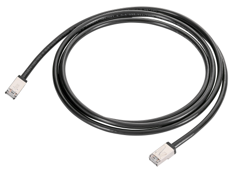 PATCHCABLU - SCHRACK - PATCHCORD ECRANAT CAT.6A RJ45S 10GB, PE OUTDOOR, NEGRU, 5.0M