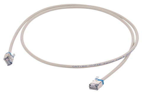 PATCHCABLU - SCHRACK - PATCHCORD SLIM ROTUND U/FTP CAT.6A, AWG32, LS0H, GRI, 1M