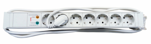 ACCESORII - SCHRACK - PDU 19",7XSCHUKO+PROT SUPRAT, PROF PVC 1,25U,CABL 2M,RAL7035