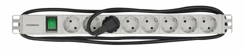 IT - SCHRACK - PDU 19", 8XSCHUKO C-ON/OFF, PROFIL ALU 1U, CABLU 2M,RAL7035