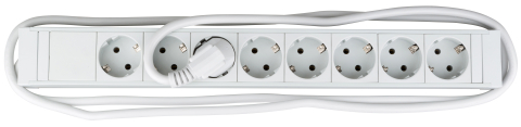 IT - SCHRACK - PDU 19", 8XSCHUKO, PROFIL PVC 1,25U, CABLU CONEX.2M, RAL7035