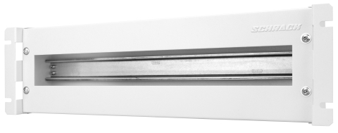 IT - SCHRACK - SUPORT 19" AP MODULAR,CU PLASTRON SI MASCA SPATE,3U,RAL7035