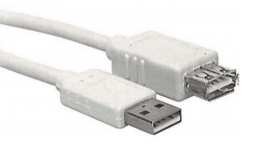 ELECTRICE - SCHRACK - USB 2.0 A-A EXTENSIONCABLE, A MALE - A FEMALE, GREY, 1.8M