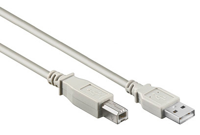 ELECTRICE - SCHRACK - USB 2.0 A-B CABLE, A MALE - B MALE, GREY, 2M