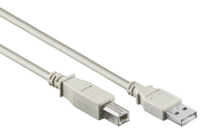 ELECTRICE - SCHRACK - USB 2.0 A-B CABLE, A MALE - B MALE, GREY, 5M
