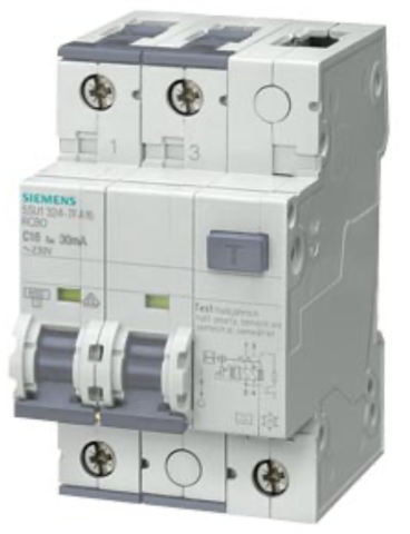 SURSE DE ALIMENTARE - SIEMENS - 5SU13247FA16, RCBO 2P 3MW 10KA TYPE A 30MA B16