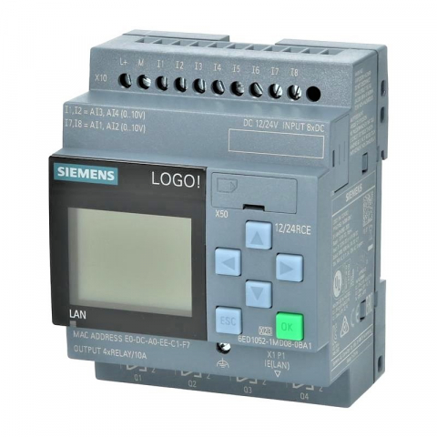 AUTOMATIZARI - SIEMENS - 6ED10521MD080BA1, LOGO !12/24RCE ,LOGIC MODULE,DISPLAY PS/I/O MODULAR EXPANDABLE