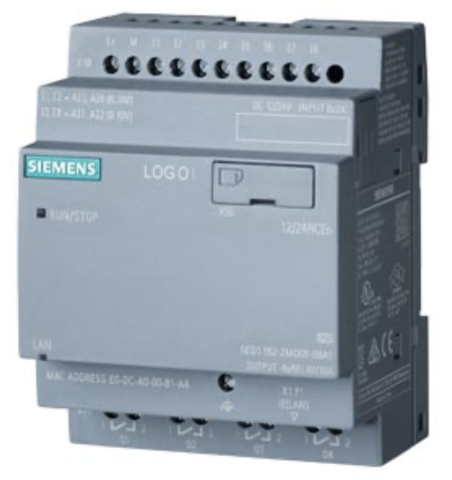 PLC - SIEMENS - 6ED10522MD080BA0, LOGO;12/24RCEO ,LOGIC MODULE,PS/I/O;12/24VDC/RELAY,8DI