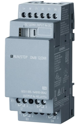 DEPOZIT - SIEMENS - 6ED10551MB000BA1, LOGO! DM8 12/24R EXP. MOD. 2 MW, 4DI/DO