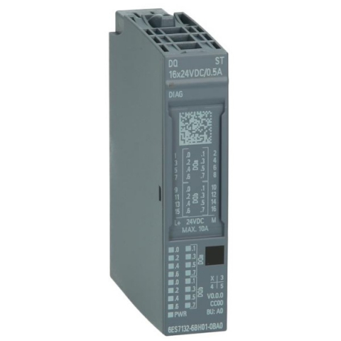 ET 200SP - SIEMENS - 6ES71326BH010BA0, SIMATIC ET 200SP DIGITAL OUTPUT MODULE,DQ 16X24V