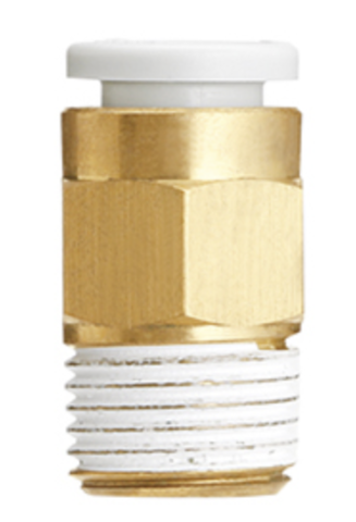 SMC - SMC - KQ2H11-35AS, BRASS FITTING, NPT 1/4 MALE THREAD, D 3/8 TUBE