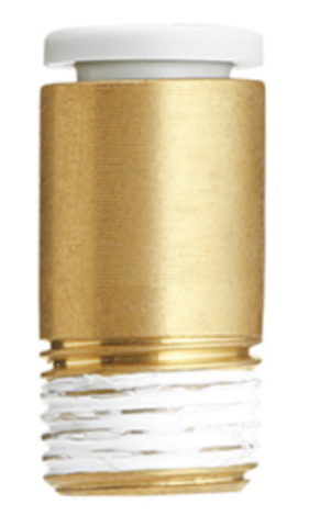 SMC - SMC - KQ2S12-02NS, NICKEL PLATED BRASS FITTING, 1/4 MALE THREAD, D 12 TUBE