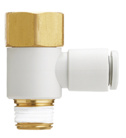 SMC - SMC - KQ2VF08-01AS, BRASS FITTING, 1/8 FEMALE THREAD, D 8 TUBE