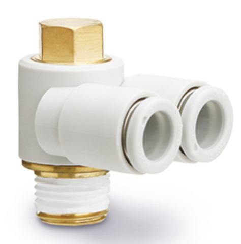 SMC - SMC - KQ2Z06-01AS, BRASS FITTING, 1/8 MALE THREAD, D 6 TUBE