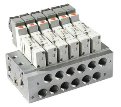 SERIA SY - SMC - SS5Y3-42-07-C6F-Q, 7 STN SY MANIFOLD 6mm
