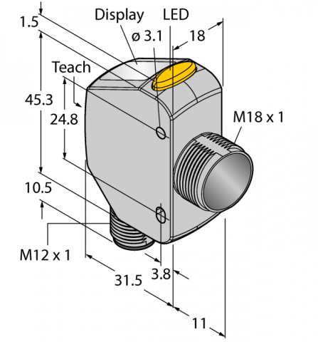 TURCK - Q4XTBLAF300-Q8, LASER DISTANCE SENSOR [1]