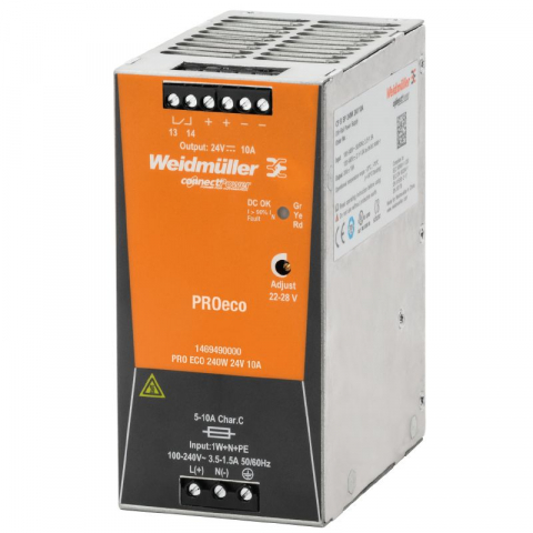 SURSE DE ALIMENTARE - WEIDMUELLER - 1464900000, PRO ECO 240W 24V 10A