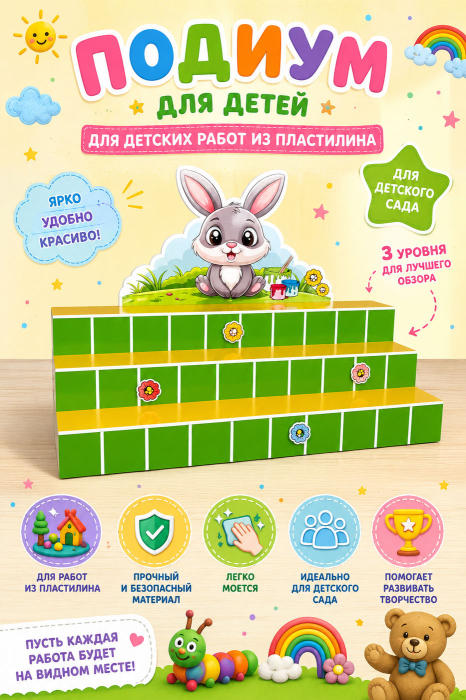 Panou podium cu iepuraș pentru grădiniță [2]