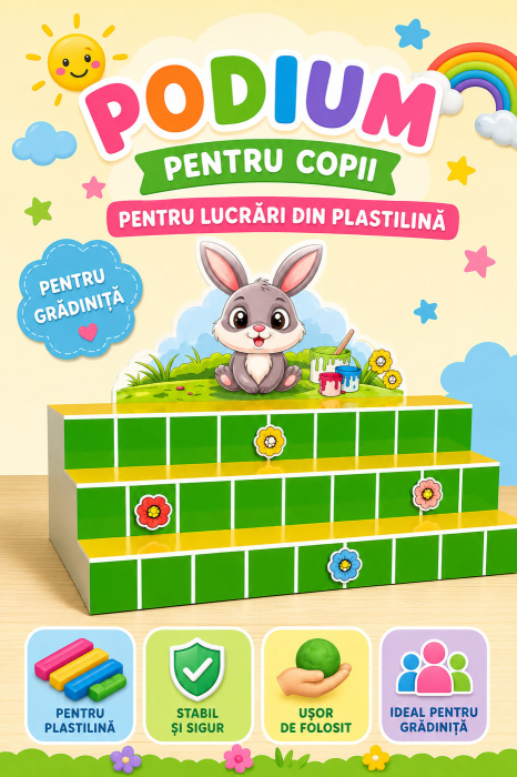 Panou podium cu iepuraș pentru grădiniță [3]