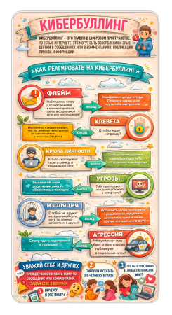 Школа и лицей - Информационный стенд «Кибербуллинг – как реагировать»