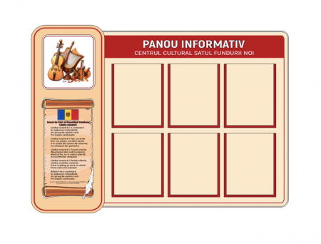 Școala și liceul - Panou informativ personalizat pentru Centrul Cultural