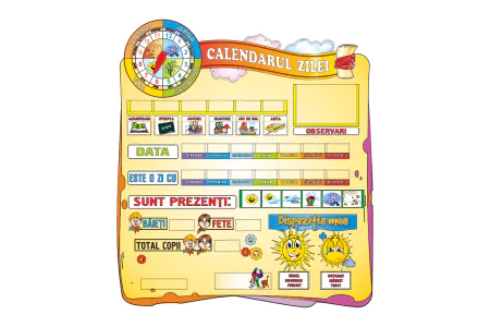 Gradinita - Panou Calendarul zilei