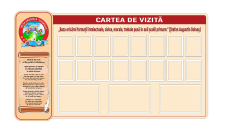 Grădinița - Panou Carte de Vizită pentru Grădiniță