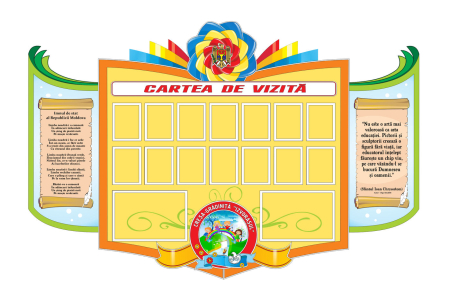 Grădinița - Panou informativ Carte de vizită pentru grădiniță