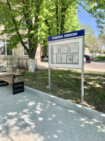Panou informativ exterior „Gimnaziul Mihai Sîrghi” [1]