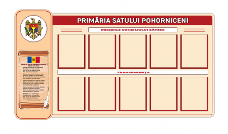 Primăria - Panou informativ oficial „Primăria satului”