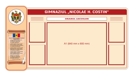 Școala și liceul - Panou informativ ORARUL LECȚIILOR